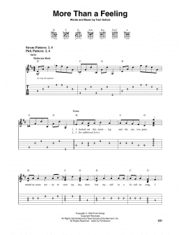 page one of More Than A Feeling (Easy Guitar Tab)