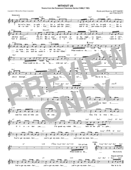 page one of Without Us (from Family Ties) (Lead Sheet / Fake Book)