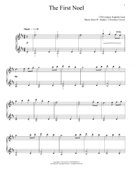 page one of The First Noel (Piano Solo)