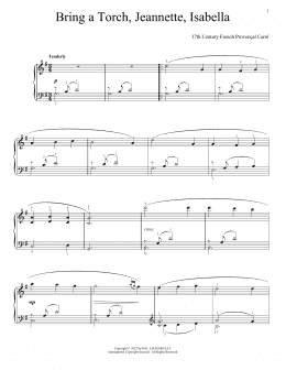 page one of Bring A Torch, Jeannette, Isabella (Piano Solo)