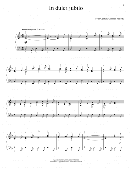 page one of In Dulci Jubilo (Piano Solo)