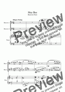 page one of May Bee - Bassoon Duet