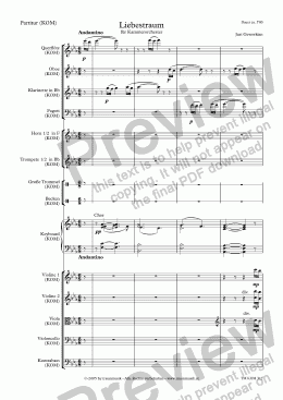 page one of Liebestraum (KOM/Score & Parts)