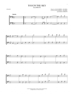 page one of Touch The Sky (from Brave) (Cello Duet)