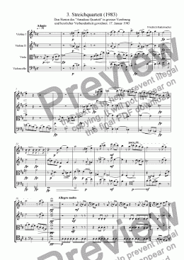 page one of 3. Stringquartet