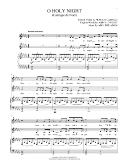 page one of O Holy Night (Vocal Duet)