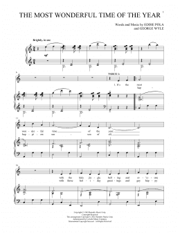page one of The Most Wonderful Time Of The Year (Vocal Duet)