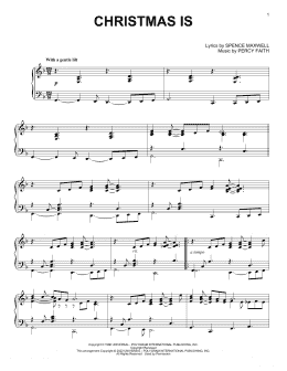 page one of Christmas Is (Piano Solo)