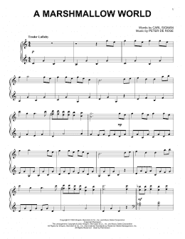 page one of A Marshmallow World (Piano Solo)