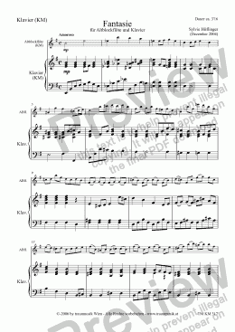 page one of Fantasie (KM/Score & Parts)