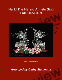 page one of Hark!  The Herald Angels Sing (Flute/Oboe Duet)