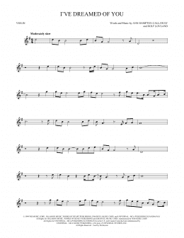 page one of I've Dreamed Of You (Violin Solo)