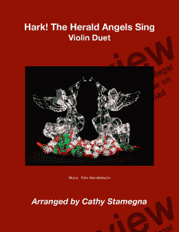 page one of Hark!  The Herald Angels Sing (Violin Duet)