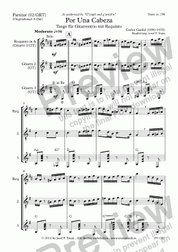 page one of Por Una Cabeza (02/GRT/Score & Parts)