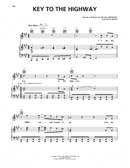 page one of Key To The Highway (Piano, Vocal & Guitar Chords (Right-Hand Melody))