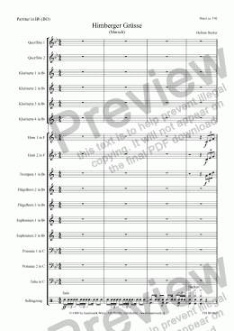 page one of Himberger Grüsse (BO/Score & Parts)