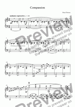 page one of Compassion - Full Score