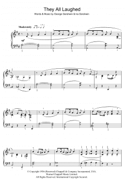 page one of They All Laughed (Easy Piano)