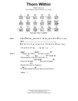 page one of The Thorn Within (Guitar Chords/Lyrics)