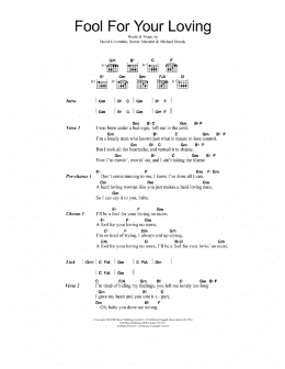 page one of Fool For Your Loving (Guitar Chords/Lyrics)