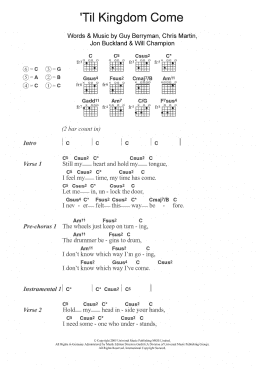 page one of 'Til Kingdom Come (Guitar Chords/Lyrics)