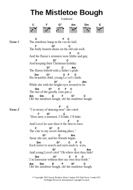 page one of The Mistletoe Bough (Guitar Chords/Lyrics)