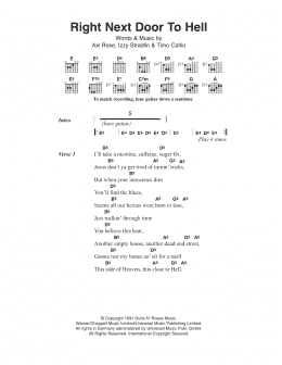 page one of Right Next Door To Hell (Guitar Chords/Lyrics)