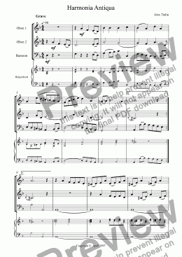 page one of Harmonia Antiqua