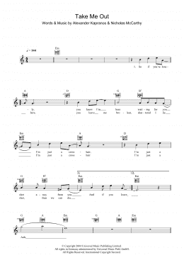 page one of Take Me Out (Lead Sheet / Fake Book)