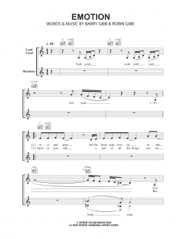 page one of Emotion (Lead Sheet / Fake Book)