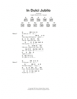 page one of In Dulci Jubilo (Guitar Chords/Lyrics)