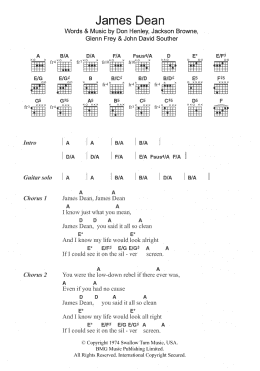 page one of James Dean (Guitar Chords/Lyrics)