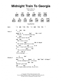 page one of Midnight Train To Georgia (Guitar Chords/Lyrics)