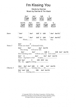 page one of I'm Kissing You (Guitar Chords/Lyrics)