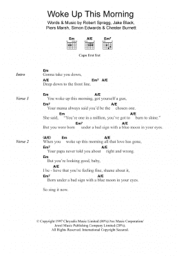 page one of Woke Up This Morning (Theme from The Sopranos) (Guitar Chords/Lyrics)