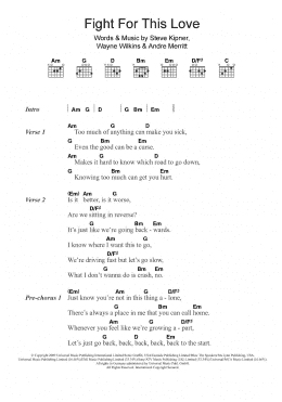 page one of Fight For This Love (Guitar Chords/Lyrics)