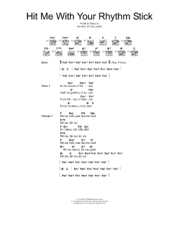 page one of Hit Me With Your Rhythm Stick (Guitar Chords/Lyrics)