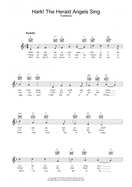 page one of Hark! The Herald Angels Sing (Lead Sheet / Fake Book)