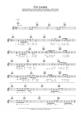 page one of For Lovers (featuring Pete Doherty) (Lead Sheet / Fake Book)