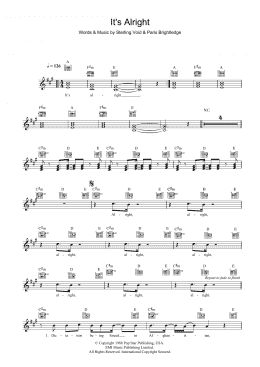 page one of It's Alright (Lead Sheet / Fake Book)