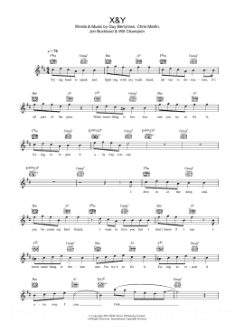 page one of X and Y (Lead Sheet / Fake Book)