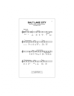 page one of Salt Lake City (Lead Sheet / Fake Book)
