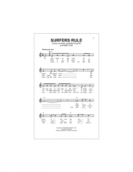 page one of Surfers Rule (Lead Sheet / Fake Book)