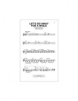 page one of Let's Go Away For A While (Lead Sheet / Fake Book)