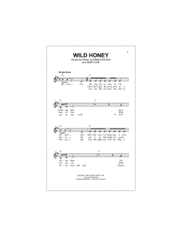 page one of Wild Honey (Lead Sheet / Fake Book)