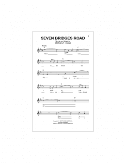 page one of Seven Bridges Road (Lead Sheet / Fake Book)