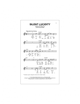 page one of Silent Lucidity (Lead Sheet / Fake Book)