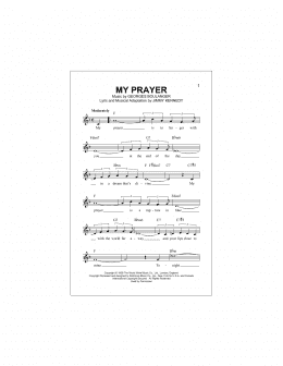 page one of My Prayer (Lead Sheet / Fake Book)