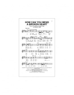 page one of How Can You Mend A Broken Heart (Lead Sheet / Fake Book)