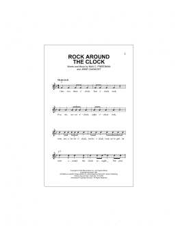 page one of Rock Around The Clock (Lead Sheet / Fake Book)